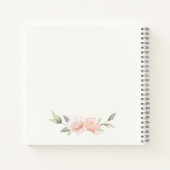 キュートバニーフローラバスケット子供の誕生日ゲストブック ノートブック (裏面)