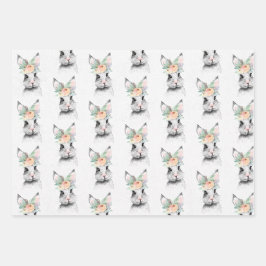 キュートバニーフローラ ラッピングペーパーシート