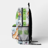 キュートバニーヘッズ春グリーングラスパーソナライズされた プリントバックパック (右)