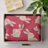 キュートバニーラビットクリスマスティッシュペーパー 薄葉紙 (ギフト)