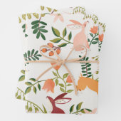 キュートバニーラビットパターンデザイン ラッピングペーパーシート (インサイチュ)