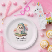 キュートバニーラビット日本のかわいいスタイル誕生日 ペーパープレート (パーティー)