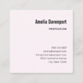 キュートバニーラビット日本のかわいいスタイル スクエア名刺 (裏面)