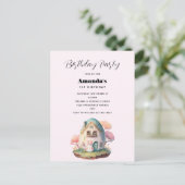 キュートバニーラビット日本のかわいいスタイル ポストカード (スタンド正面)