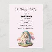 キュートバニーラビット日本のかわいいスタイル ポストカード (正面)