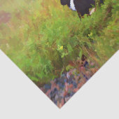 キュートバニーラビット白黒グリーンウッドランドアート 薄葉紙 (詳細)