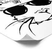 キュートバニーラビット顔絞り染めグルスガールハッピーエース ポスター (角)