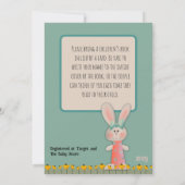 キュートバニーランブスデイジーベビー ユニセックス 招待状 (裏面)