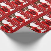 キュートバニー初めてのクリスマスカスタムの写真 ラッピングペーパー (角)