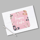 キュートバニー耳ハッピーイースター スクエアシール