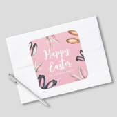 キュートバニー耳ハッピーイースター スクエアシール