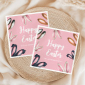 キュートバニー耳ハッピーイースター スタンダードカクテルナプキン