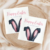キュートバニー耳ハッピーイースター スタンダードカクテルナプキン