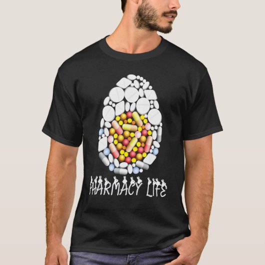キュートバニー薬剤師薬局生活ハッピーイースターE Tシャツ (正面)