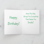 キュートバニー誕生日 カード (内部)