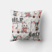 キュートバニー遊ズゴルフプリント クッション (裏面)