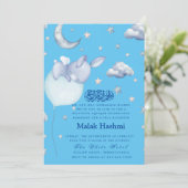 キュートバニー&スターベビーブルーイスラームAqiqa Aqeeqa 招待状 (スタンド正面)