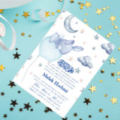 キュートバニー&スター男の赤ちゃんイスラームAqiqa Aqeqa 招待状