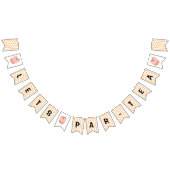 キュートバブルティーボバパーティー水玉模様 バンティングフラッグ (全)