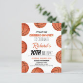 キュートバモダンスケットボールバジェット誕生日招待状 (スタンド正面)