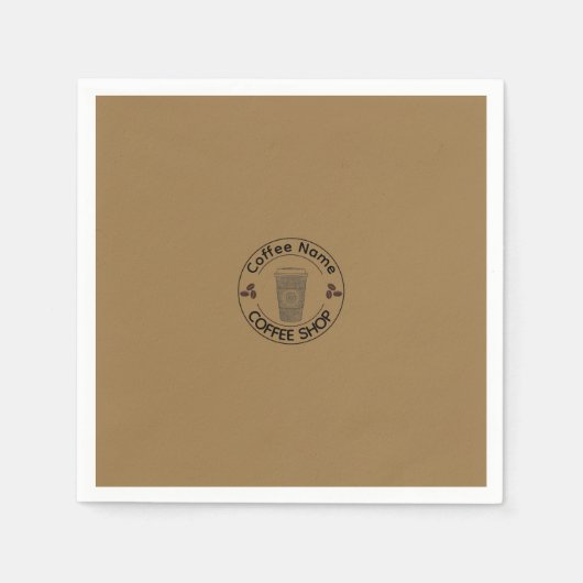 キュートバリスタオブザーシブコーヒーカフェ スタンダードカクテルナプキン (正面)