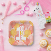 キュートバルーンファースト誕生日紙プレート ペーパープレート (パーティー)