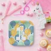 キュートバルーンファースト誕生日紙プレート ペーパープレート (パーティー)