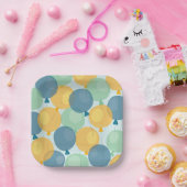 キュートバルーン誕生日紙プレート ペーパープレート (パーティー)