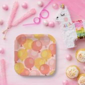 キュートバルーン誕生日紙プレート ペーパープレート (パーティー)