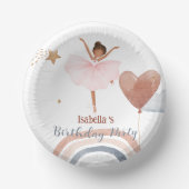 キュートバレエアフロバルーン誕生日女子パーティー ペーパーボウル (正面)