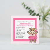 キュートバレエテディベアテーマパーティー 招待状 (スタンド正面)