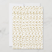 キュートバレリナピンク金ゴールドグリッター |フォト誕生日 招待状 (裏面)