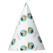 キュートバレリーナインブラックドレス子供の誕生日 パーティーハット (裏面)