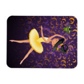 キュートバレリーナハロウィーンこうもり&モーオンズバレエ マグネット (横)