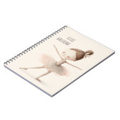 キュートバレリーナバレエリトルバレリーナウォーター色 ノートブック (左側)