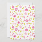 キュートバレリーナ誕生日ガール招待状 招待状 (裏面)