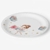 キュートバレリーナ誕生日パーティー ペーパープレート (アングル)