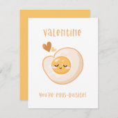 キュートバレンタインあなたは卵 – quisiteバレンタインデー シーズンカード (正面/裏面)