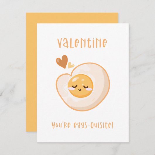 キュートバレンタインあなたは卵 – quisiteバレンタインデー シーズンカード (正面/裏面)