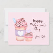 キュートバレンタインデーのカード子供へフラプチーノ (正面)