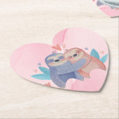 キュートバレンタインデー紙コースター ペーパーコースター (アングル)