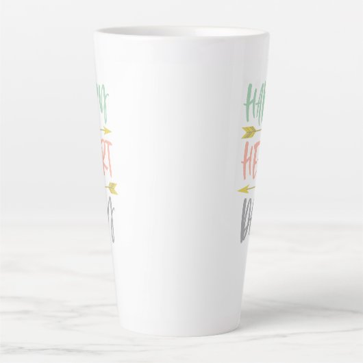 キュートバレンティーンズデイハッピーハートデイマグ カフェラテマグ (正面)