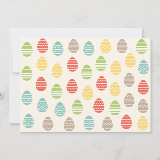 キュートバンニーとイースターエッグパーティの招待状 招待状 (裏面)