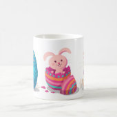 キュートバンニーハッピーイースターラップのまわりに コーヒーマグカップ (中央)