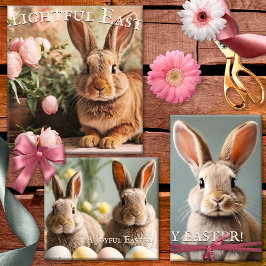 キュートバンニーハッピーイースター ラッピングペーパーシート