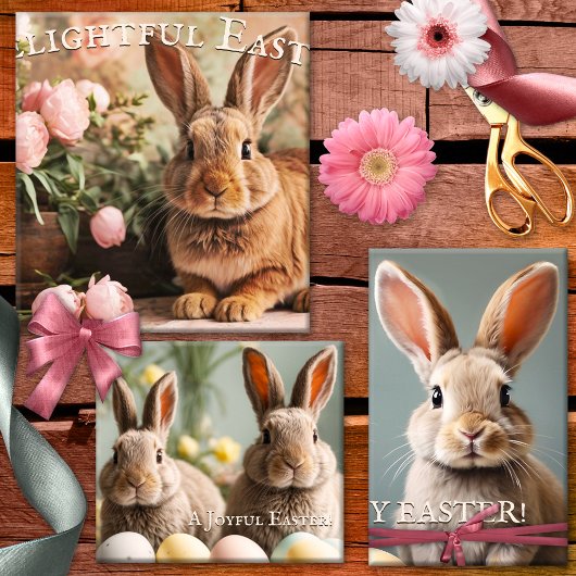 キュートバンニーハッピーイースター ラッピングペーパーシート