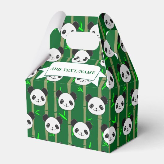 キュートバンブーパンダ柄名前をカスタムする フェイバーボックス (裏面サイド)