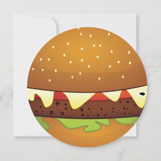 キュートバーガーサマーBBQパーティの招待状 招待状 (裏面)