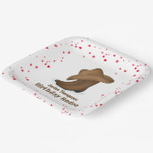 キュートバースデーお洒落トカウボーロデオシンプル ペーパープレート (傾斜あり)