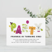 キュートバースデーハローウィンパーティ招待状 招待状 (スタンド正面)